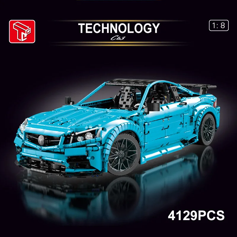 High-Tech Series Simulation MOC C63 Lambo EV F12 1:8 60193 Racing Cars Building Blocks Bricks Toys for Boy Kids Adult Gifts