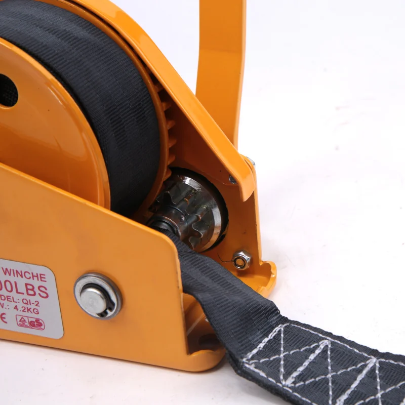1200ปอนด์ Self-Locking Winch เบรค10M Webbing เข็มขัดผ้าโพลีเอสเตอร์
