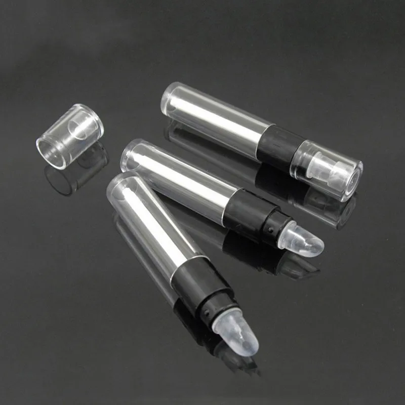 10/30/50pcs 4ml Lip Gloss Tube/Bottle, Empty Round Mini Twist Pen Disposable Plastic Dial Up Pen With Silicon Tip
