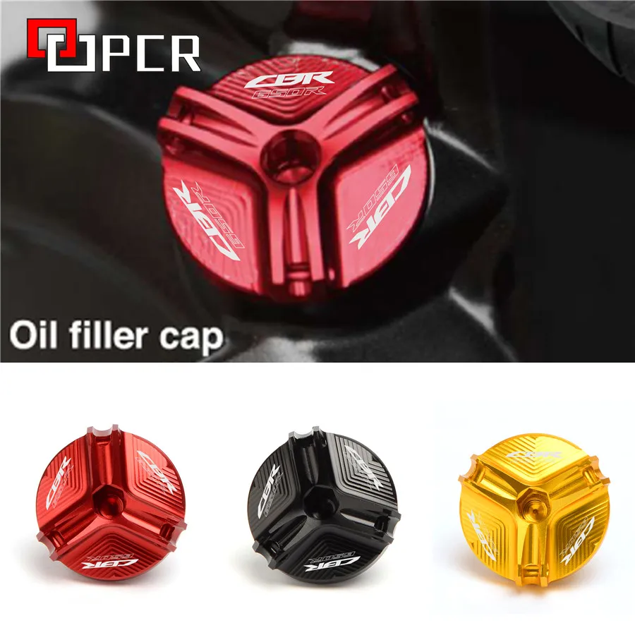 With LOGO CB 650R CBR 650R CB650R CBR650R Motorcycle Engine Oil Filter Cup Plug Cover screws For Honda cb650r cbr650r 2019 2020