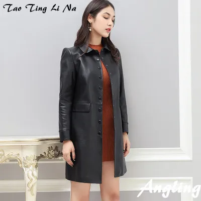 Top brand Women Spring 2020 Genuine Real Sheep Leather Jacket W19  high quality