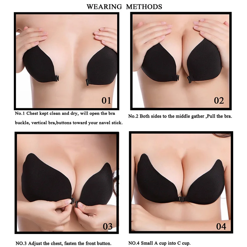 New Sexy Invisible Bras Women Push Up Silicone Mango Bra Self Adhesive Seamless Strapless Front Closure Gel Lingerie Hot