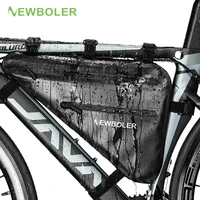NEWBOLER-bolsa para bicicleta a prueba de lluvia, gran capacidad, bolsa para cuadro de bicicleta de montaña y carretera, bolsa triangular, bolsa para calafateo impermeable, accesorios para alforja