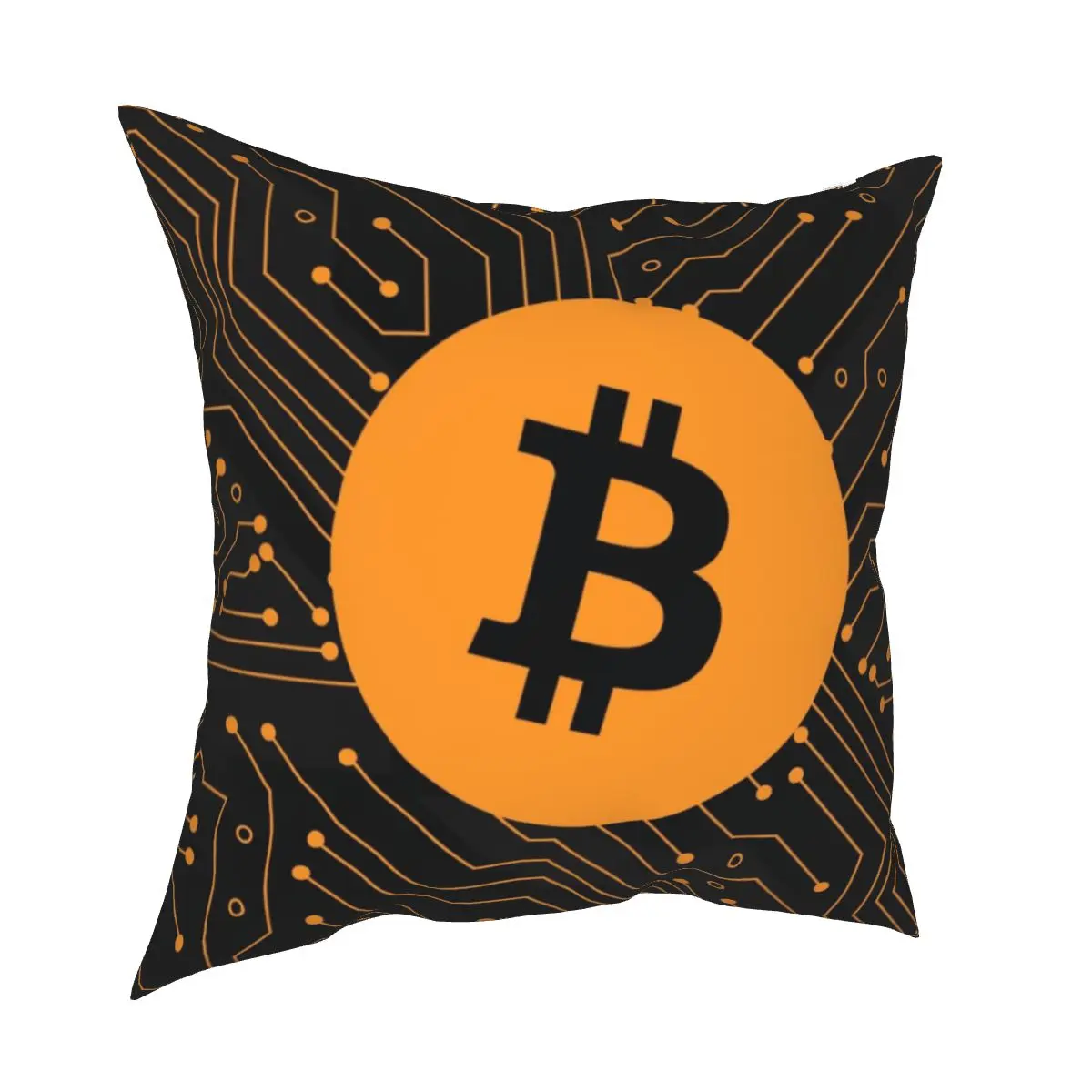 Bitcoin Cryptocurrency Pillowcase Cushion Cover Decorative Crypto Currency Blockchain Pillow Case Cover Home 40X40cm