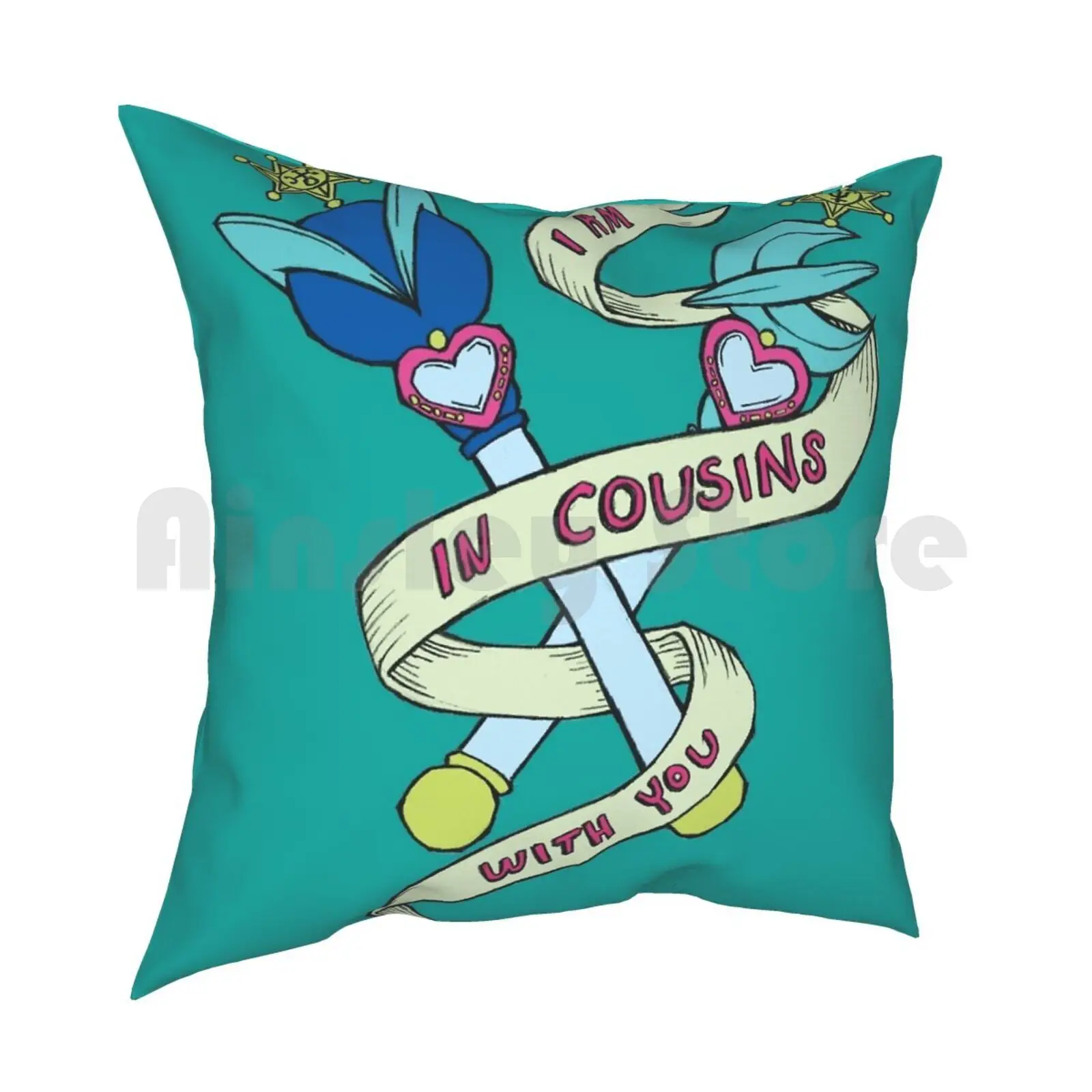 I Am In Cousins With You Pillow Case Printed Home Soft DIY Pillow cover Sailor Moon I Am In Cousins With You Sailor Sailor