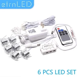 etrnLED Waterproof IP65 Mini LED Spots Dimmable Lamp Set Remote Controller Ceiling Indoor Recessed 1W Bath Sauna Cabinet Lights