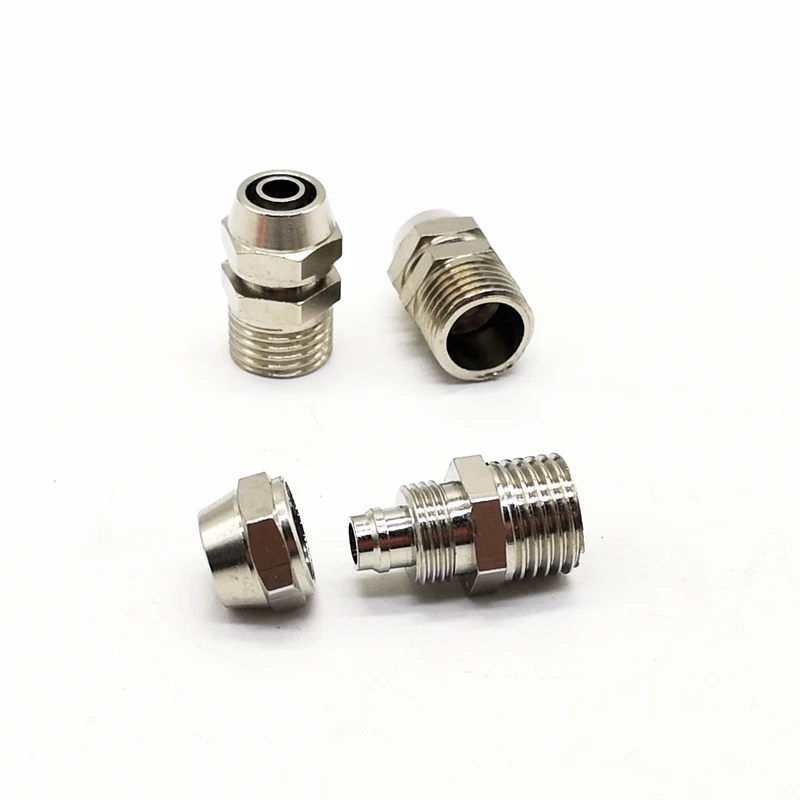 1pcs Male Thread Fast Twist Fittings OD 8mm Tube 1/8'' 1/4'' 3/8'' 1/2'' Thread Quick Joint Coupler Connector