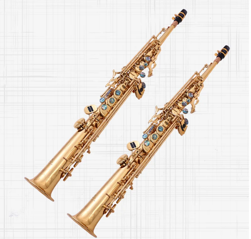 

SYLZKR New Straight YSS-475 II Soprano Saxophone music instrument B Flat Soprano saxophone with case Professional Free shipping