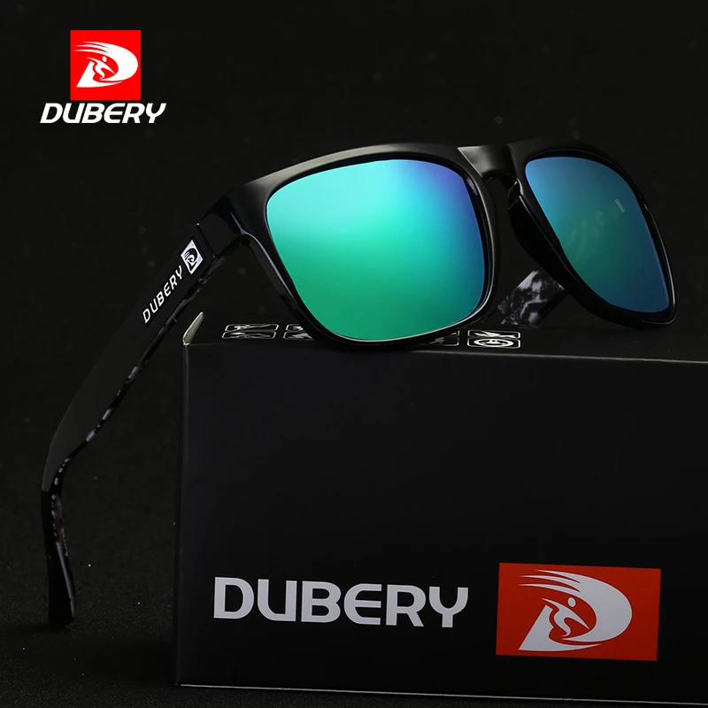 DUBERY Brand Design Polarized Sunglasses Men Drving Shades Male Sun Glasses For Men Summer Square Goggle Oculos UV400 730