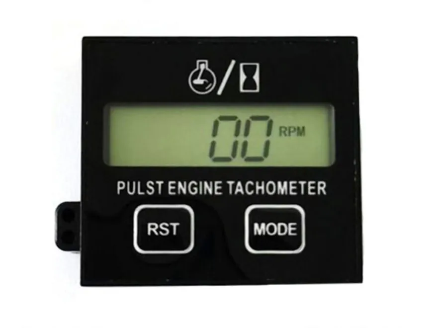 New Double button Motorcycle Chainsaw High Tachometer Gasoline Engine lawn Digital Display Inductive Pulse Speed Tachometer