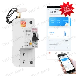 1P100A Single phase Din rail WIFI Smart Energy Meter Power Consumption kWh Meter wattmeter voice  control Alexa google assistant