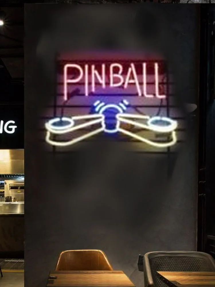 Neon Sign For Pinball Game Machine Beer Bar Pub Window Advertise Room Decor Lamp For Wall Flexible Retro Neon Wall Lights Ribbon