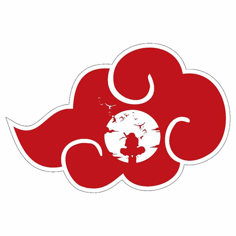 مضحك 13 سنتيمتر x 12.4 سنتيمتر ل النينجا Akatsuki تسجيل الفينيل ملصقات السيارات المحمول الزجاج الأمامي باب السيارة مقاومة للخدش ملصق مضاد للمياه