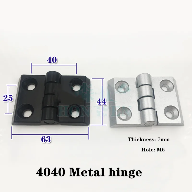 1pc 30/40 series CNC 3D Printer Aluminum profile hinge Black Nylon hinge connections Accessories bracket fastener EU standard