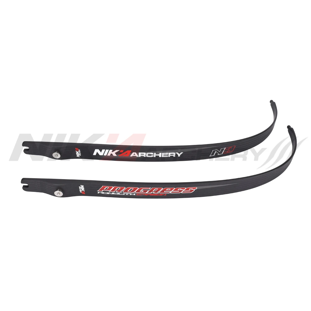 NIKA ARCHERY Recurve Bow Limbs Progress Series N3 Carbon Fiber Limb 24-44 lbs Outdoor Sport  55% Carbon Fibre Content