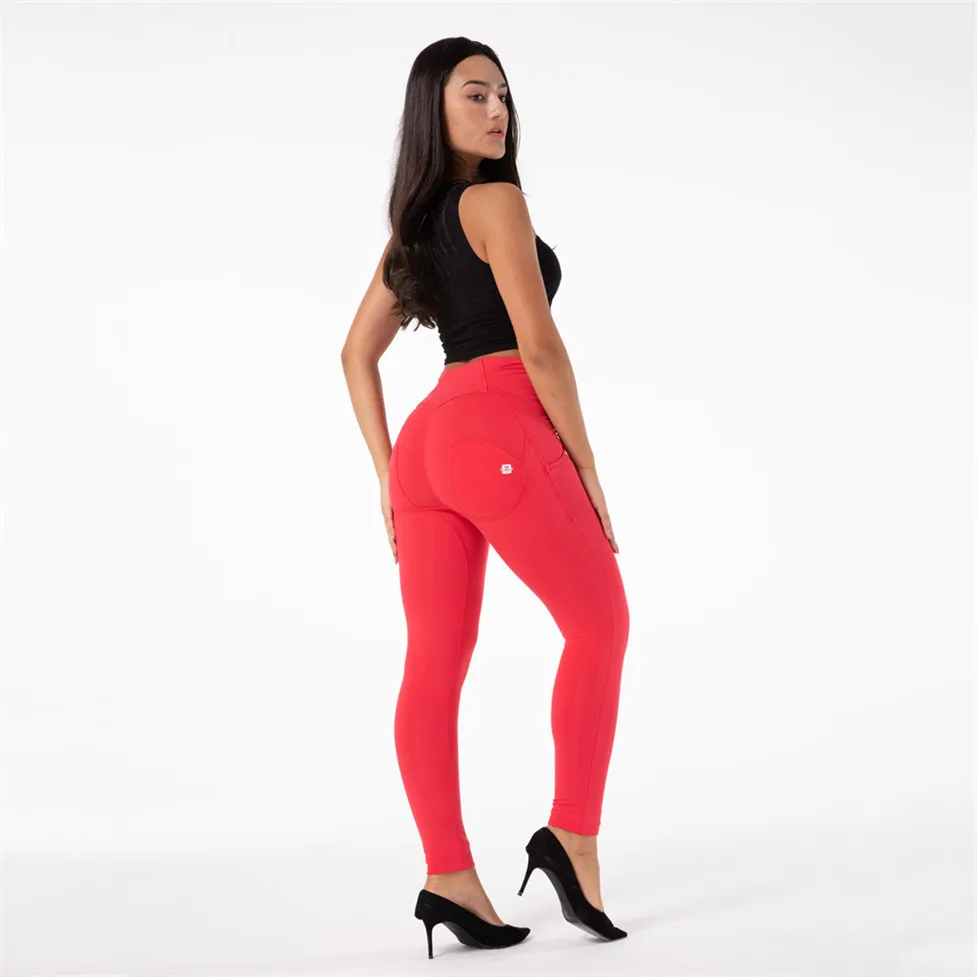 Shascullfits-pantalones ajustados de cintura alta para mujer, mallas Capri de realce de barriga, Control de la piel, envío directo