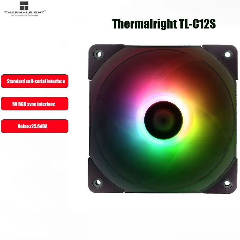 

Thermalright TL-C12S TL-C12L Computer Case Cooling Fan 120mm 5V/3PIN 12V/4PIN Addressable RGB LED PWM CPU Cooler fan