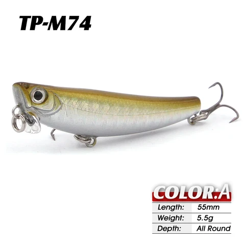 TacklePRO-M74 Тонущая жесткая рыболовная приманка Minnow, воблер, приманки для ловли окуня и щуки, 55 мм, 5,5 г, новый
