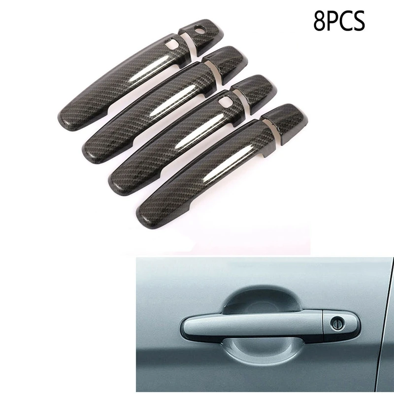 Car ABS Carbon Fiber Door Handle Cover Chrome Trim for Suzuki Swift Vitara S-CROSS 2012-2018 Car Styling