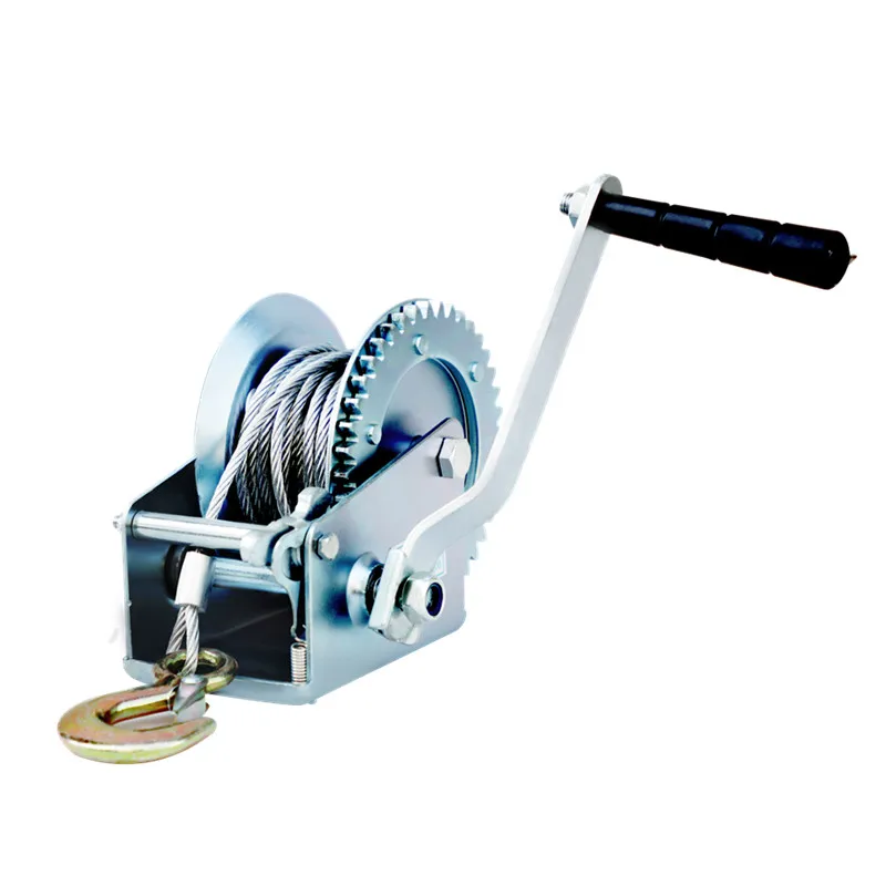 1200 Pounds Household Manual Small Hand Hoisting Winch Self-locking Traction Machine With Steel Wire Rope