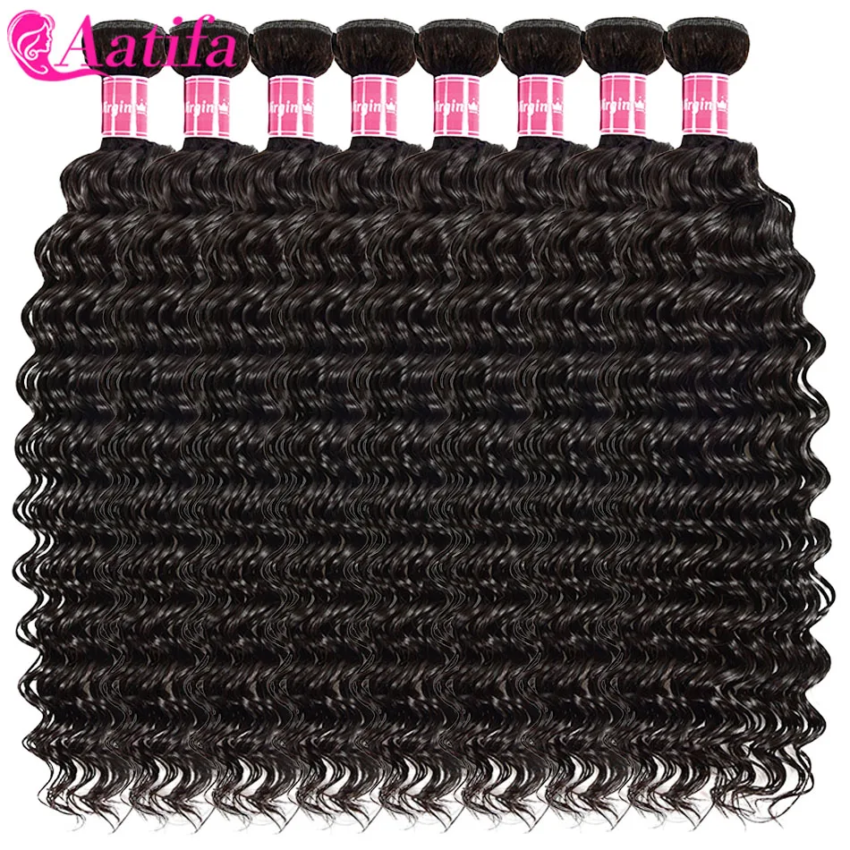 Deep Wave Bundles 100% Human Hair Extensions 2 3 4 5 10 Bundles/Pack Wholesale Price Brazilian Deep Wave Curly Hair Bundles Deal