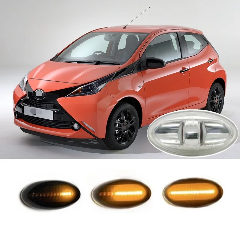 for Toyota Aygo B40 PAB40 KGB40 2014 2015 2016 2017 2018 Sequential LED Dynamic Indicator Side Marker Turn Light Signal