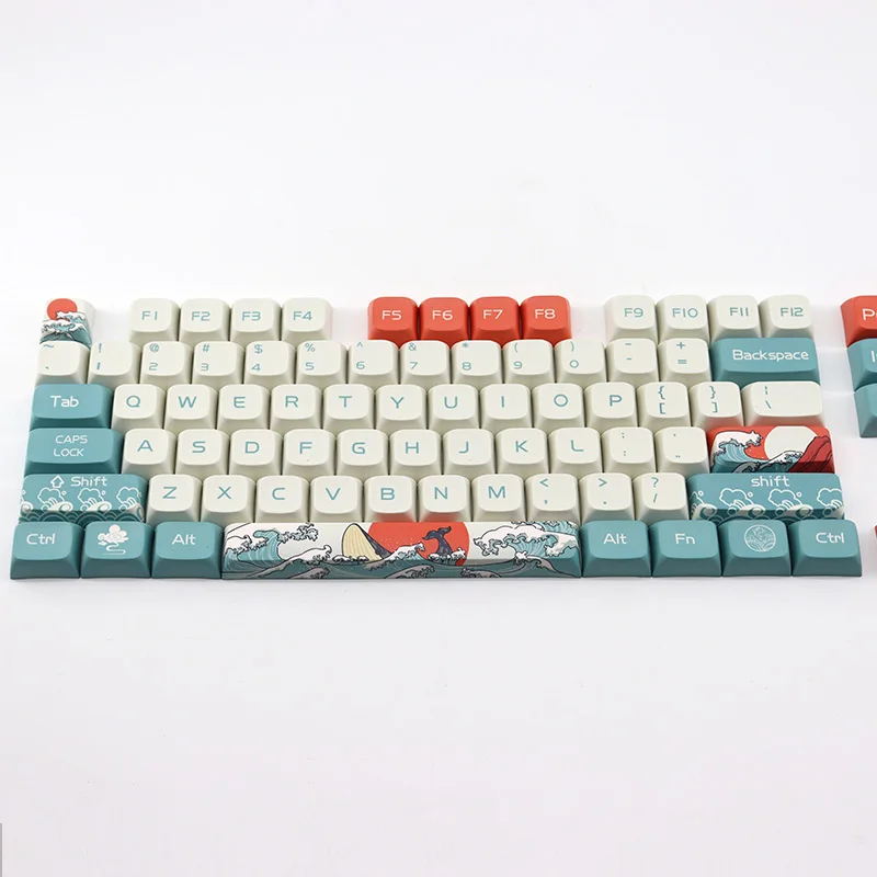 Coral Sea Keycaps PBT Keycap XDA Profile Sublimatiap Keycap Compatible with GH60 GK61/64/84/104