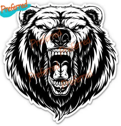 

High Quality Express Grizzly Bear Angry Decal Motocross Racing Laptop Helmet Trunk Wall Vinyl Car Sticker Die Cutting