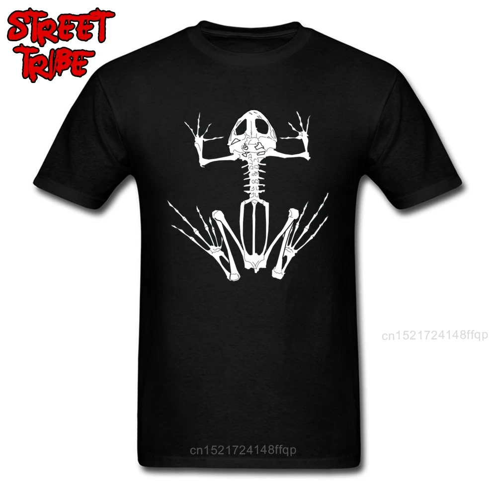 Geek T-shirt Men Frog Skeleton T Shirt Printed For Male Black White Novelty Designer Tshirt Summer New Skull Top Tee Street Wear