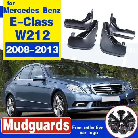 메르세데스 벤츠 E 클래스 W212 2008-2013 머드 플랩 스플래시 가드, 프론트 리어 머드 가드, 몰드 머드 플랩 세트