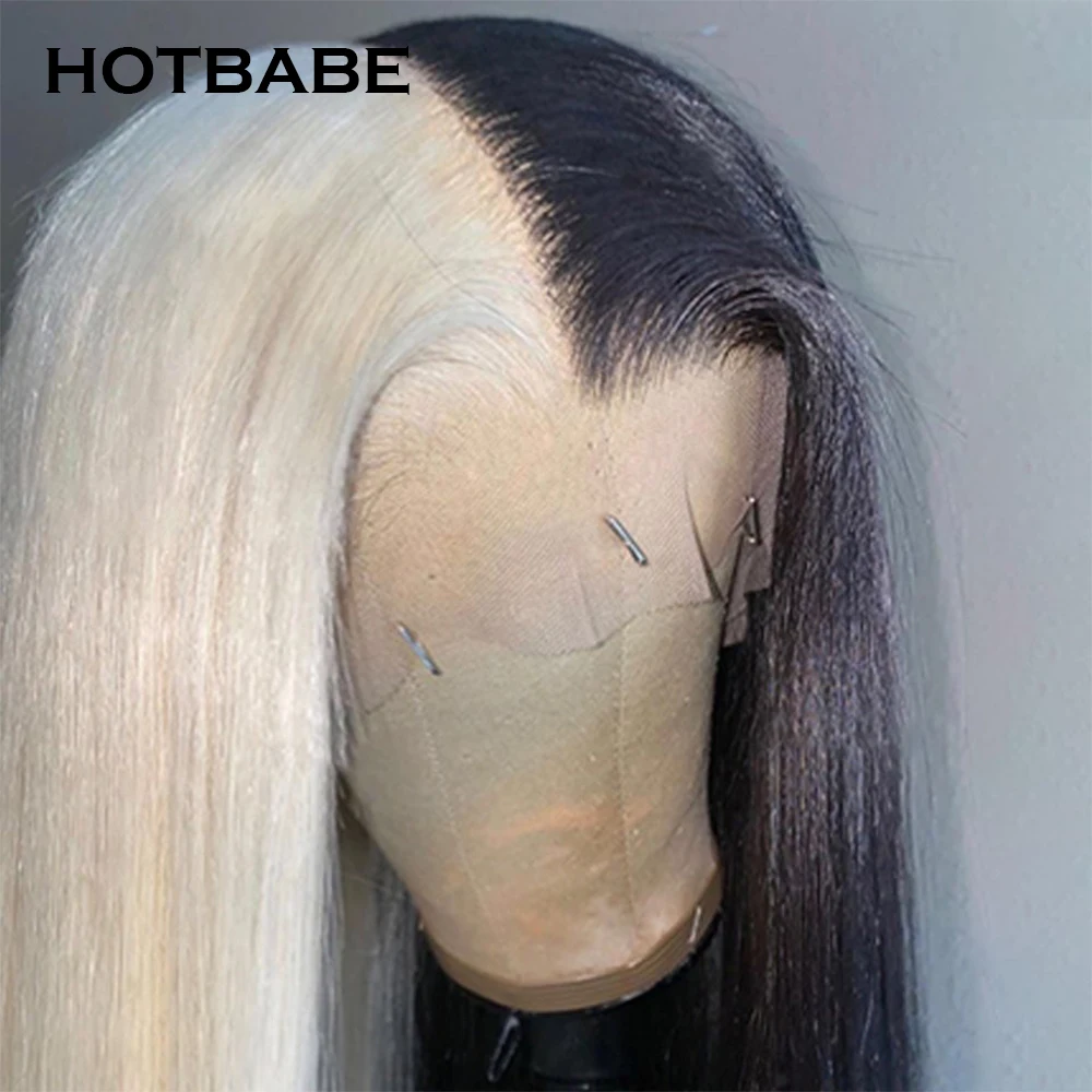 613 mit Schwarz Farbe HD Transparent Spitze Front Perücken 30 Zoll Knochen Gerade Spitze Frontal Perücken Blonde Spitze Front Perücke menschliches Haar