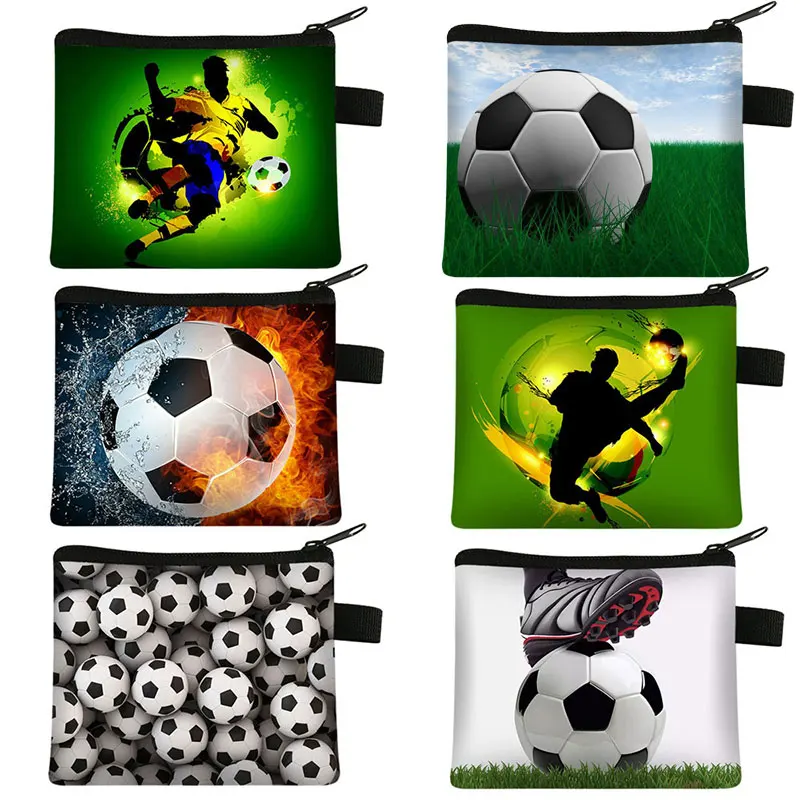 

Footbally Soccerly Coin Purses Men Soccer Wallet New Kids Wallets Short Purse Sports Ball Game Competition Mini Purse For Coins