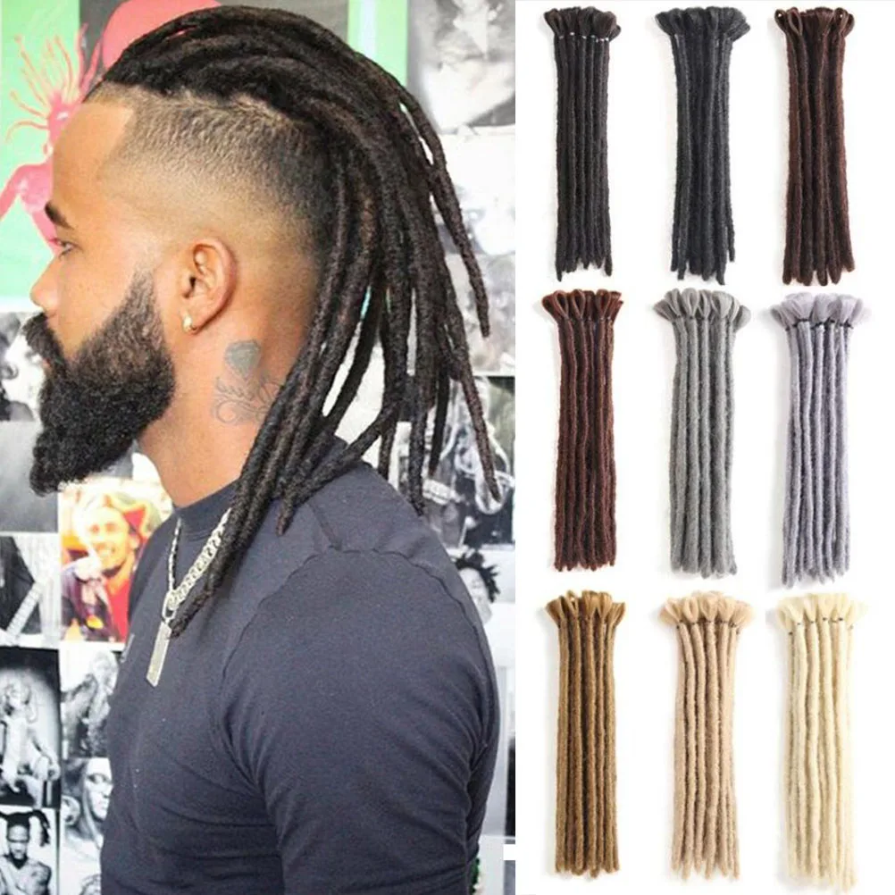 Dansama Synthetic Handmade Dreadlocks Extensions 6/12 Inch Dreadloks For Hip-Hop Braids Hippie Crochet Braiding Hair Extensions