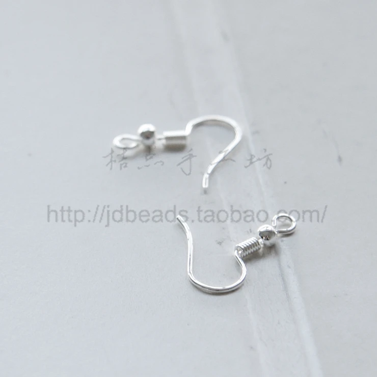 Solid Brass Earring Hooks with Ball - Shepherd Hook Ear Wires - Fish Hooks 18x18mm (323C)