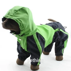 Hot selling dog clothes XS-4XL waterproof windproof dog raincoat Green Red large dog clothes puppy clothes different size