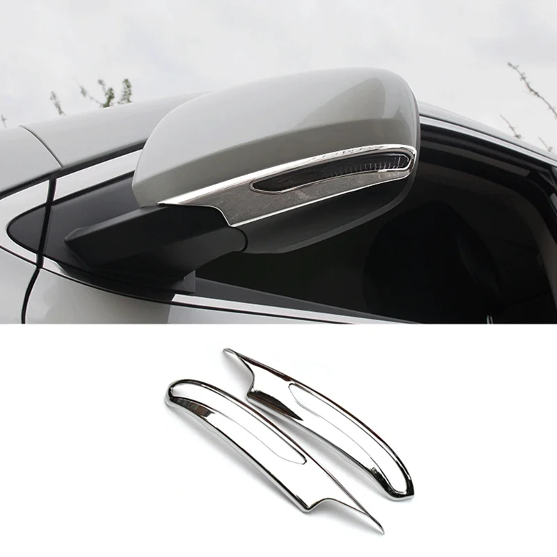 

For Renault Koleos 2017 2018 ABS Chrome Rearview Mirrors strip Decoration cover Trim Car styling accessories 2pcs