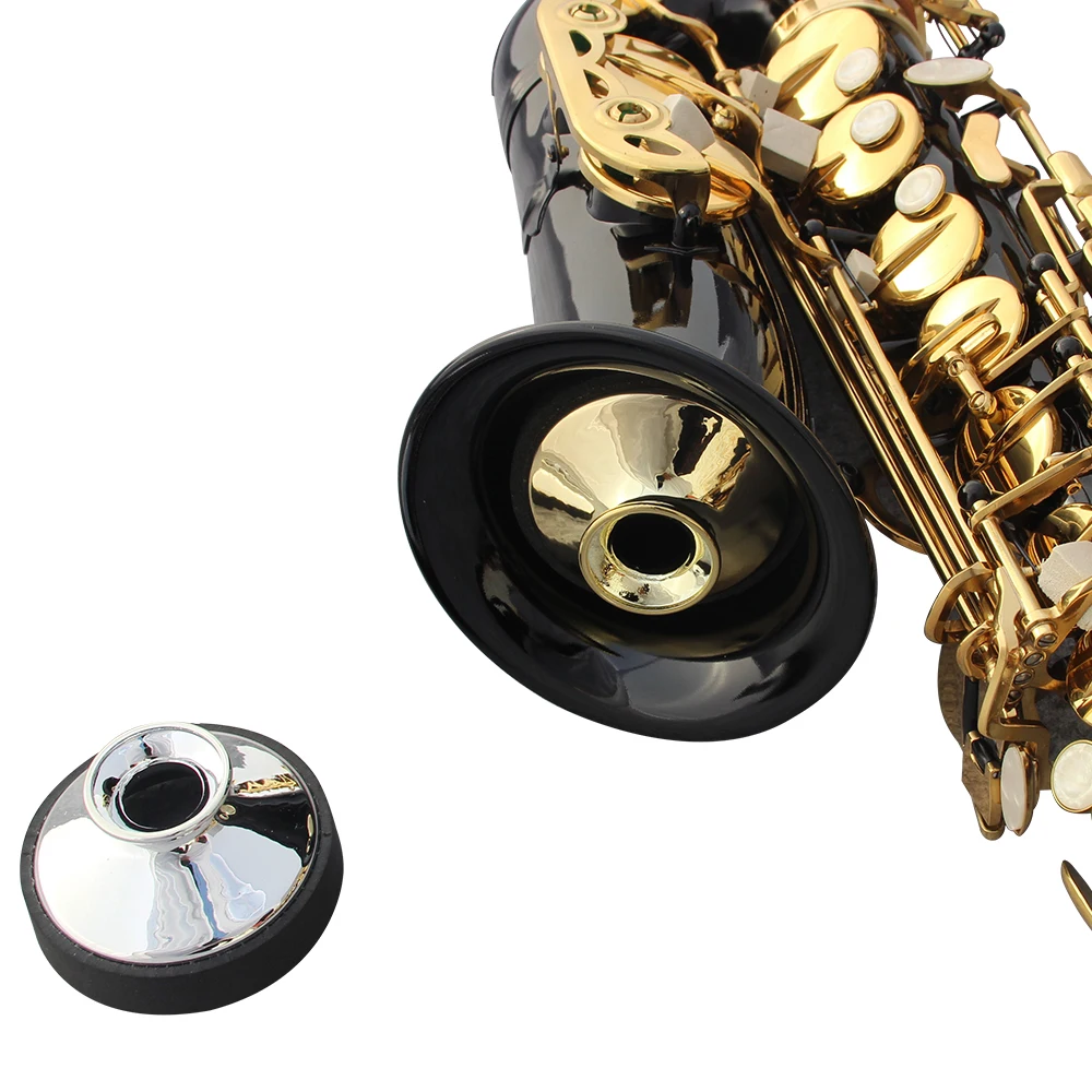 Round Light-weight ABS Mute Silencer Alto Saxophone Mute Mini Sax Silencer Musical Buffer Woodwind Instrument Accessories