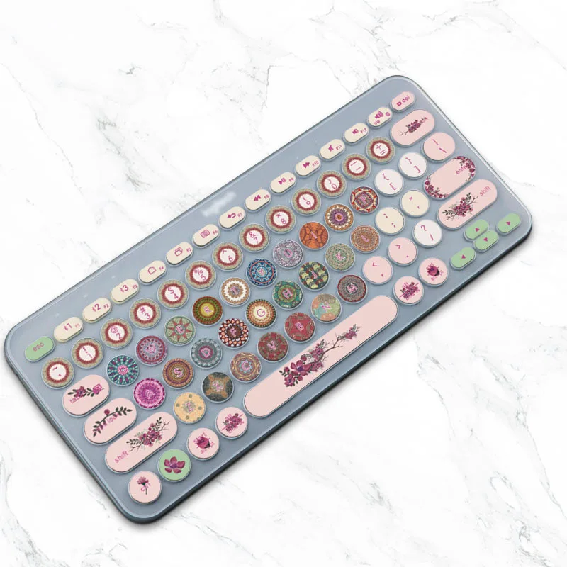 For Logitech K380 Wireless Bluetooth Keyboard Cover Painted Color  Protective Film Silicone Dustproof Keyboard Protective Cover