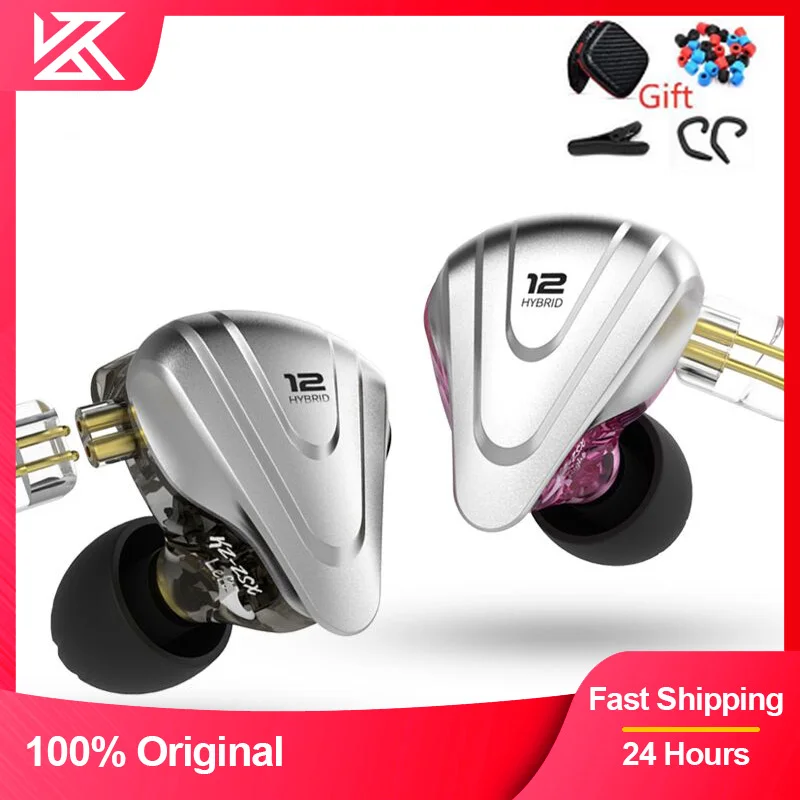 Zsx Metal Fones de Ouvido 5ba Mais 1dd Tecnologia Híbrida 12 Driver Alta Fidelidade Graves no Monitor Fone com Cancelamento de Ruído kz