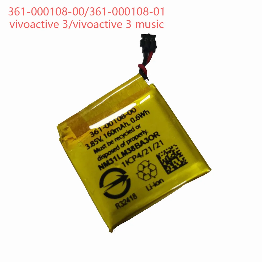 

For Garmin Vivoactive 3 Music Replacement Rechargeable Accumulator 361-00108-00 361-00108-01