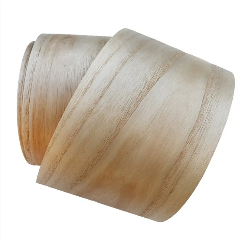 Chapa de madera Natural auténtica de Paulownia para muebles, 20cm x 2,5 m, 0,25mm de grosor, grano claro C/C, 2 unidades