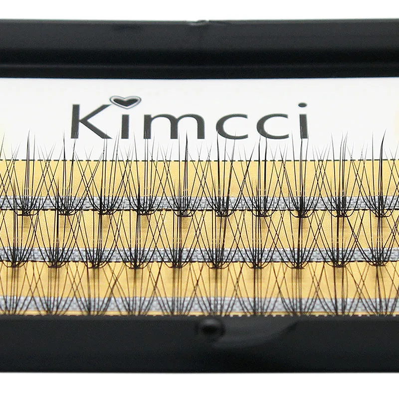 Kimcci Natural long Individual Flare Lashes Cluster False Eyelashes 60 bundles/boxes Makeup 10D Mink Eyelash Extension Grafting