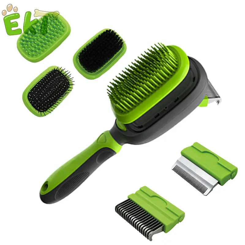 

Ekthome ED03 Professional Pet Hair Grooming Tool Set Dmatting Deshedding Pin Massage Bristle Brush For Dogs And Cat