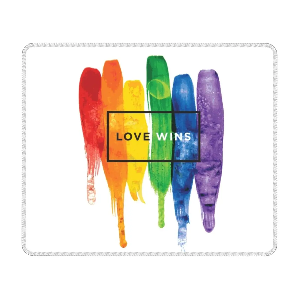 LGBT Love Wins Rainbow Paint Mouse Pad Custom Anti-Slip Rubber Gaming Mousepad Accessories Lesbian Gay Pride Office Desktop Mat