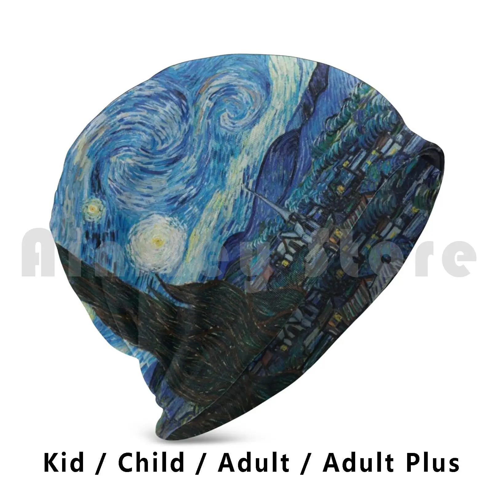 The Starry Night By Vincent Van Gogh Beanies Knit Hat 514 Beanies Print Vincent Van Gogh Van Gogh Starry Night Dutch