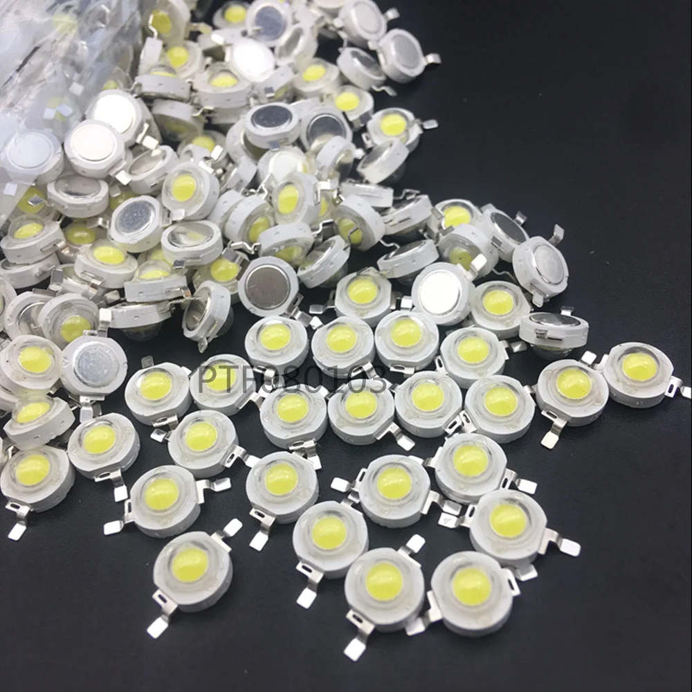 100Pcs LED COB Lamp Chip 1W 3W 3.2-3.6V Input 100-220LM Mini LED Bulb Diode SMD For DIY LED Floodlight Spotlight Downlight