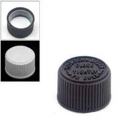 black/white 20-400 24-400 Non Dispensing Child resistant screw cap with pe liner 10pc