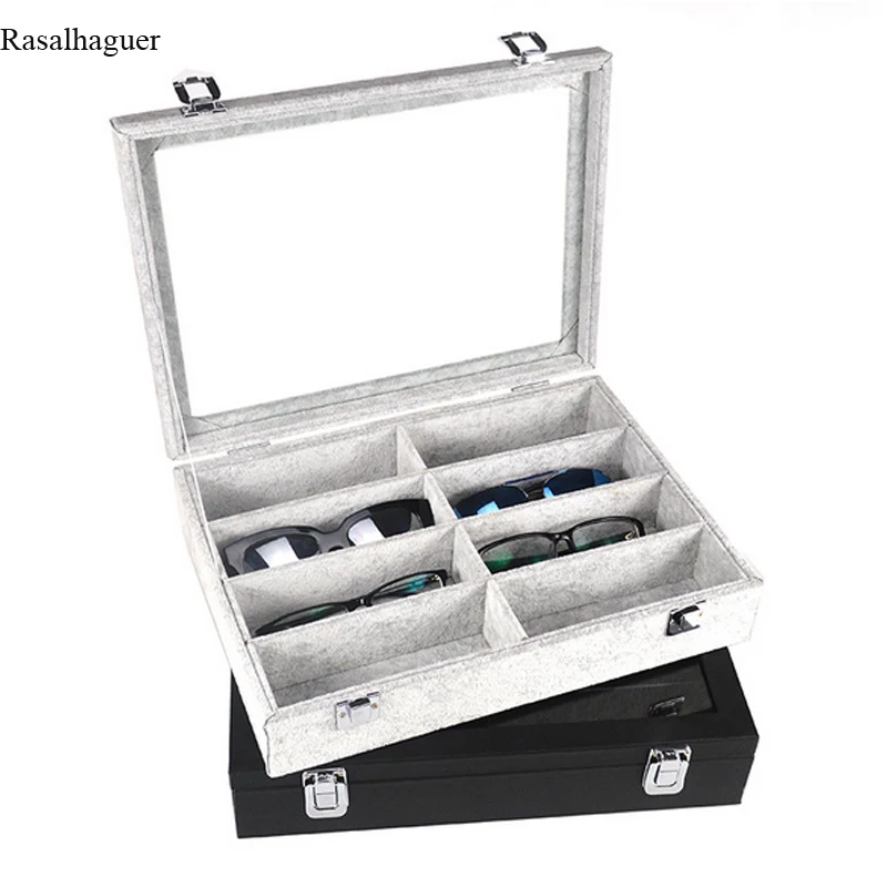 Storage Container Case Casket Jewelry Organizer Box Luxury 8 Grids Watch Jewelry Box Ring Pendant Necklace Earrings Box Display