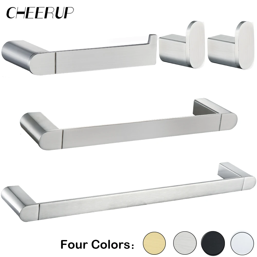 304 Stainless Steel Bathroom Accessory Sets Wall Toilet Paper Roll Holder Rack Bar Shelf Rail Stand Rod Clothes Hooks.