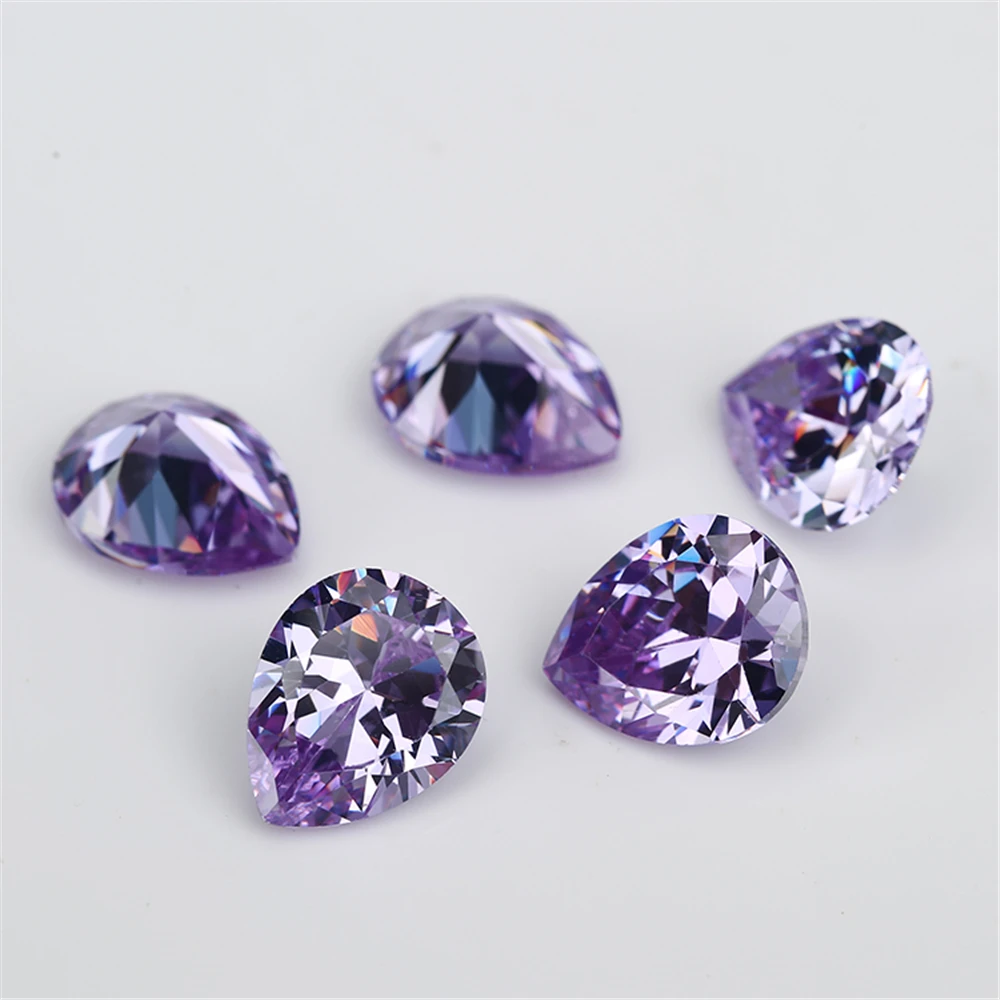 Size 2x3~13x18mm 5A Pear Shape Various Color Cubic Zirconia Synthetic Gems Loose CZ Stone For Jewelry